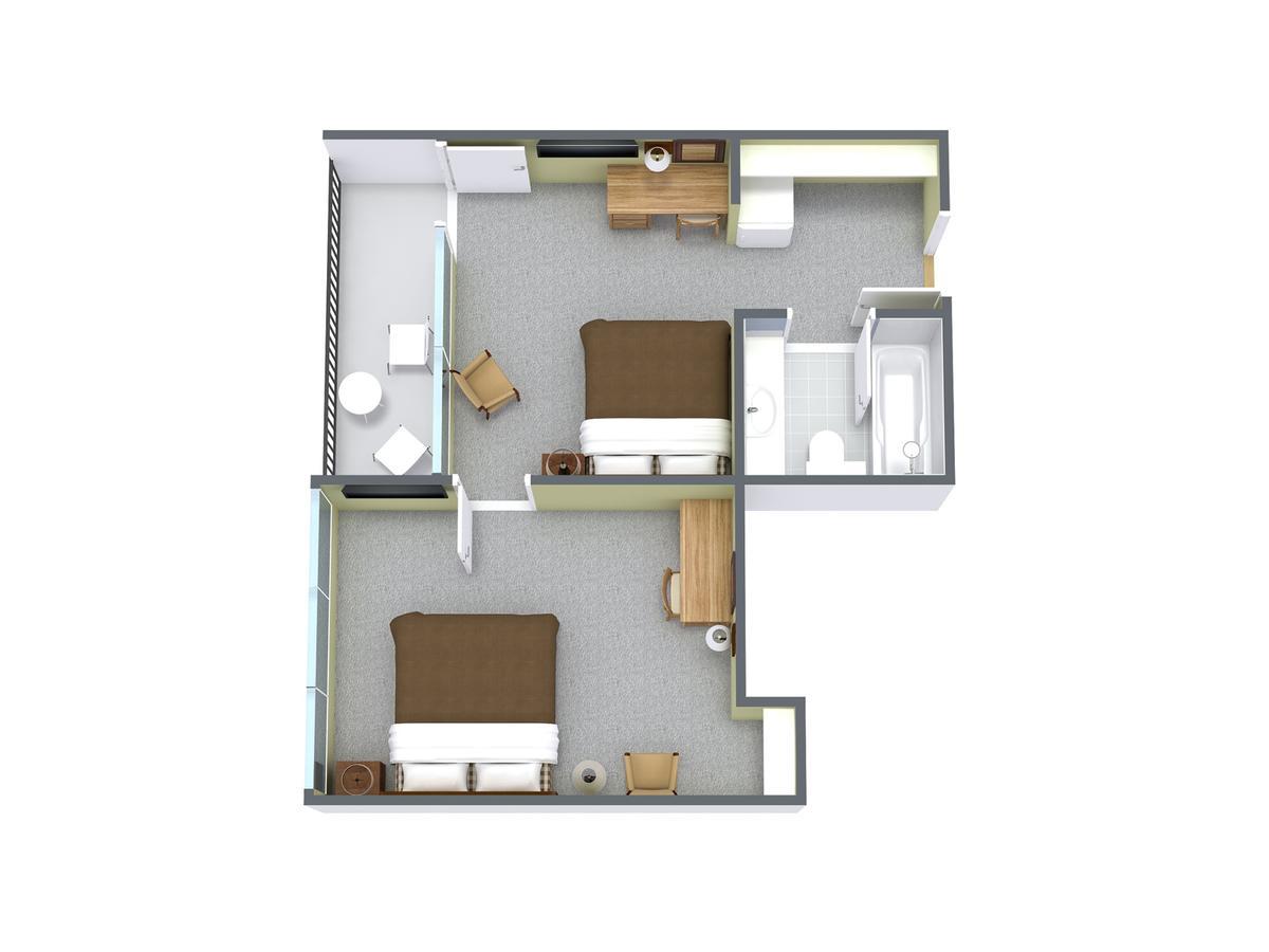 1 Bedroom Pool or Boulevard View Single 1 Queen Bed F
