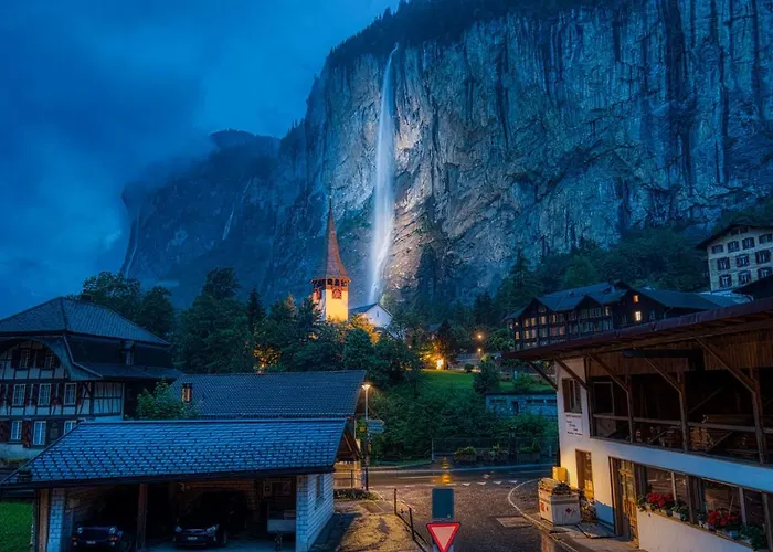 Wasserfallhüsli in Lauterbrunnen, near Interlaken, Mürren, Wengen