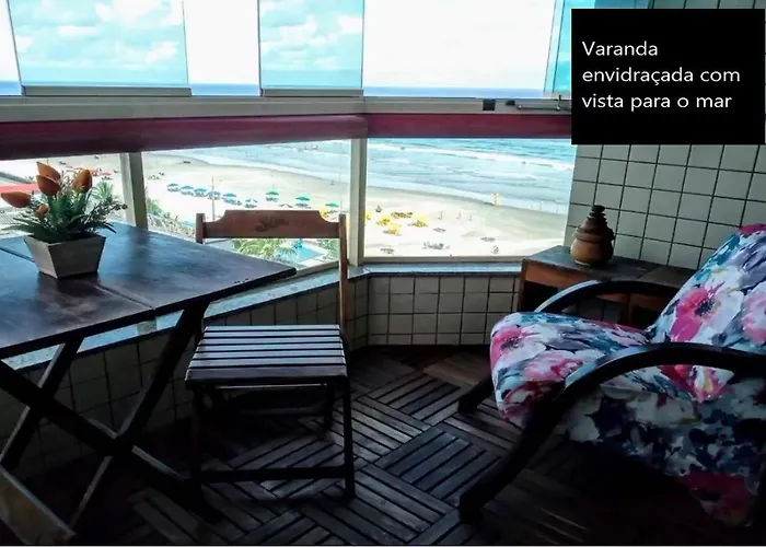 Mongaguá - Pé na Areia - 2 Quartos - 6 pessoas
