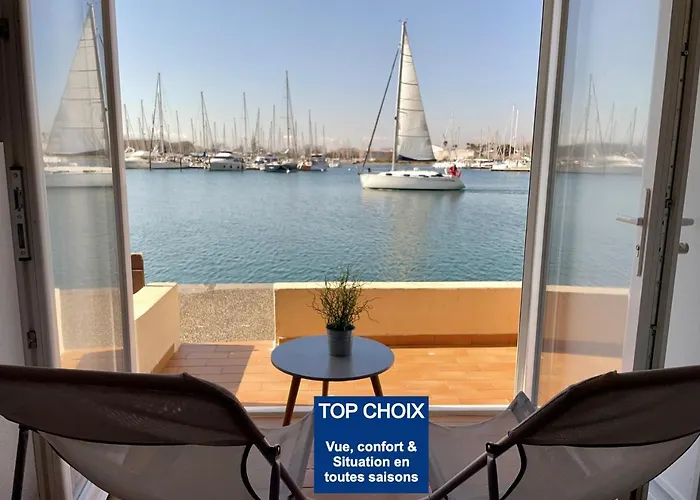 Studio - Les Pieds Dans L'Eau Agreable En Toutes Saisons 4 Couchages - Climatisation - Parking Prive - Piscine Sur Mer - Vue Magnifique Et Rare - Situation Optimum - Les Argonautes - Ile Des Pecheurs - Cap D'Agde