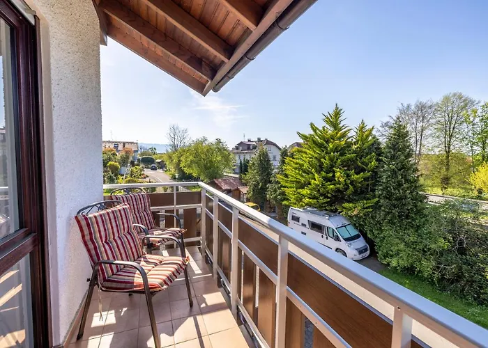 Ferienwohnung Seeblick mit Blick auf die Alpen