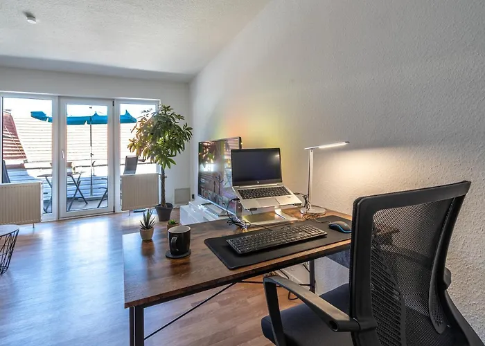 Komfort-Apartment in Friedberg nahe Frankfurt&Bad Nauheim, Balkon