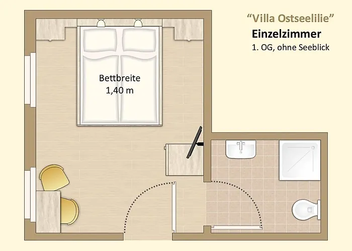 Ferienzimmer in der Villa Ostseelilie