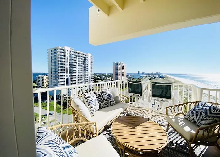 Ocean Front Penthouse Suite Panoramic Views Of Gulf,Pensacola Beach,Pier, & Bay