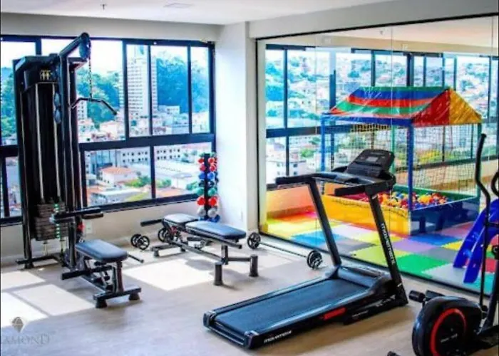 Flat lindo com piscina e linda vista da cidade