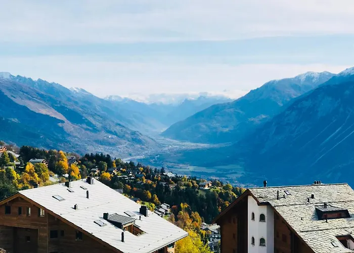 Crans Montana Spacious 80M2 Apartment With Stunning View & Bus Stop Outside