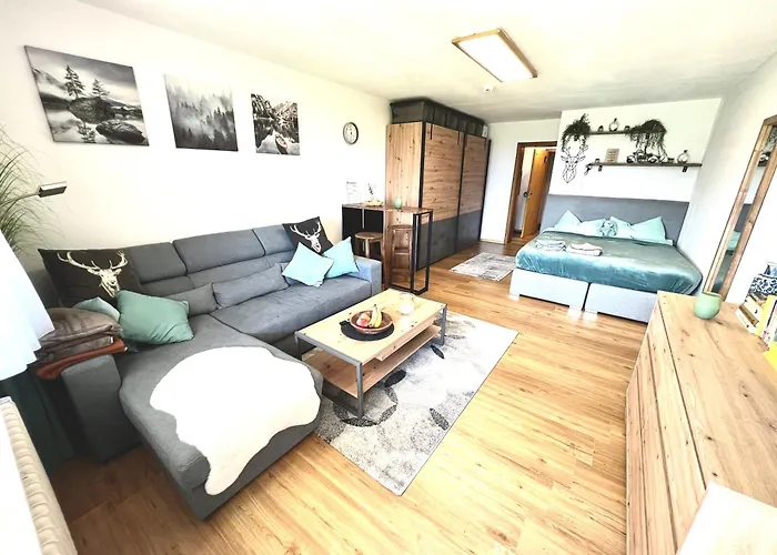 Moderne, 1-Zimmer Ferienwohnung mit Bergblick