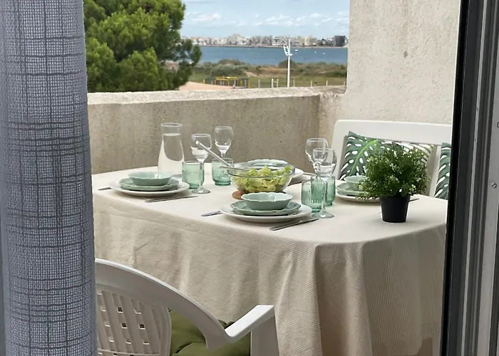 Studio Le Vue Mer Acces Direct A La Plage Parking Prive Clim Belle Terrasse