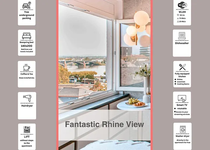 Hidden Treasure Apartment - Altstadt, Rheinblick und Garage inklusive