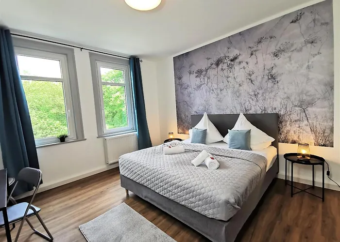 BohnApartments - Stadtblick Zechenhaus - Balkon - Parkplatz - WLAN - sehr ruhig - barrierearm