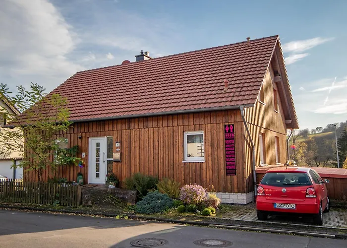 Ferienwohnung Werrablick Hedemünden - Gartenbenutzung mit Grill - WLAN