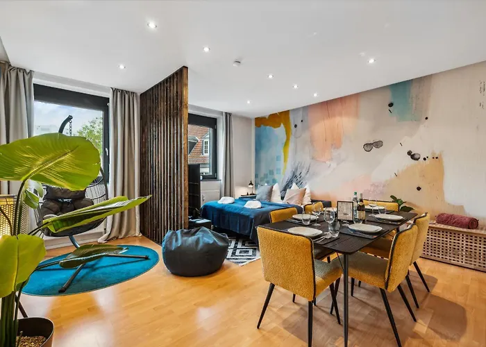 maremar - City Design Apartment - 2 Schlafzimmer - Luxus Boxspringbetten - Küche - Highspeed WIFI - Arbeitsplätze