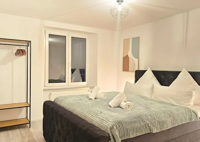 Design-Apartment II Boxspring I Balkon I Basel 10 km I Tiefgarage