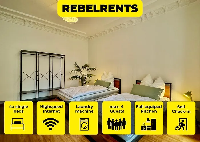 #2 RebelRents - 4P - Apartment Smart-TV - WLAN - voll ausgestattete Küche