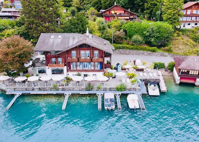 Boutique Hotel & Restaurant Niesenblick - Lakefront Rooms With Balcony On Lake Thun - Self Check In & Digitale Reception