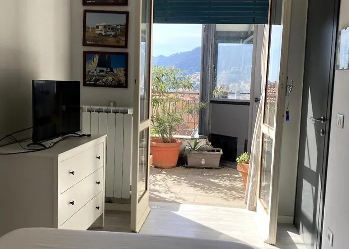 Attic With Sea View And Car Box