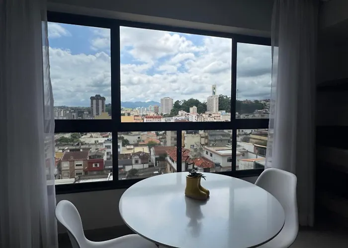 Flat lindo com piscina e linda vista da cidade