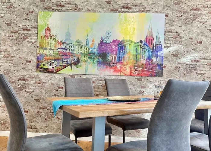 Modernes City-Apartment mit Blick in den Park und 2 Bäder H9