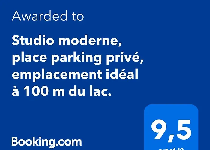 Studio Moderne, Place Parking Prive, Emplacement Ideal A 100 M Du Lac.
