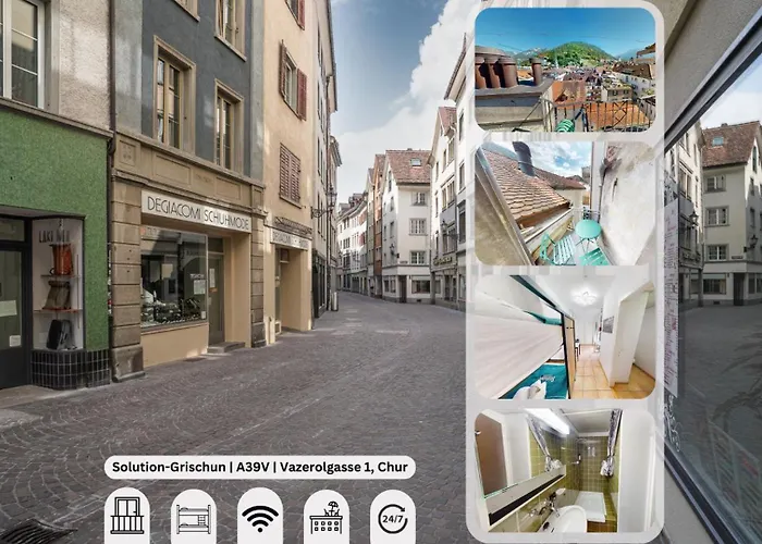 Zentral Altstadt Chur - Bahnhofsnah - Ferienwohnung - Bernina Express - Solution-Grischun