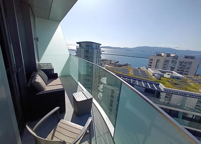 New-Studio Apartments In Eurocity-Large Pool-Rock Or Sea Views-Balcony-Free Parking-Holiday And Short Let Apartments In Gibraltar