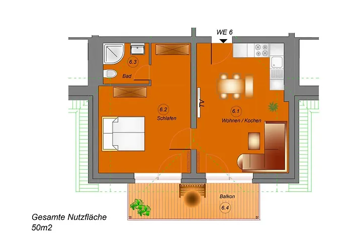 Traumhaftes Appartement mit Balkon - Odins Blick Wohnung 6 - mit Privatstrand, Sauna