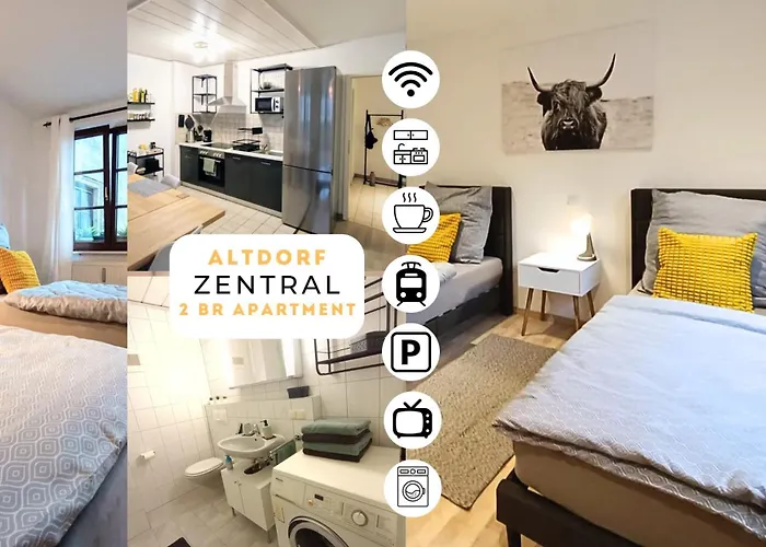 Altdorf Zentral 3, Stadtnähe NBG, 2 BR, 4 Pers