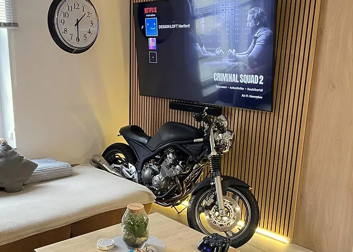 DESIGN LOFT Herford - Parkplatz, WLAN, Netflix, Heimkino