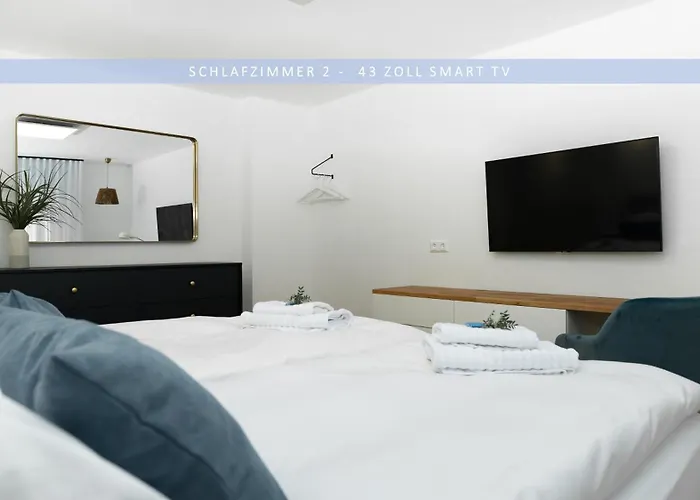 Apartment Leinetal - bester Schlafkomfort in hochwertiger Hotelbettwäsche, 3 Zimmer - große Küche, Duschbad&Parkplatz