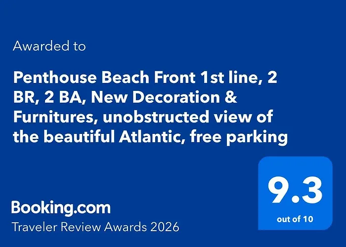Penthouse Beach Front 1St Line, 2 Bedroom 2 Ba, New Decoration & Furnitures, Unobstructed View Of The Beautiful Atlantic, Free Parking