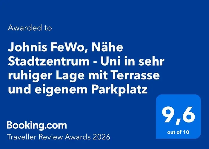 Johnis FeWo, Nähe Stadtzentrum - Uni in sehr ruhiger Lage mit Terrasse und eigenem Parkplatz