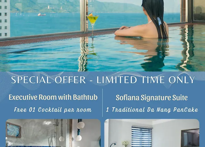 Sofiana My Khe Hotel & Spa - Rooftop Pool Bar- Free 01 Draught Beer And 20-Minute Spa Per Room
