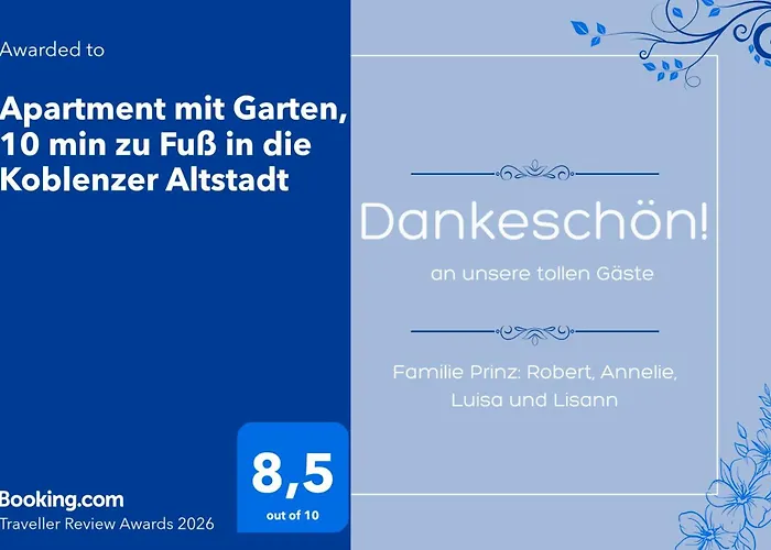 Apartment mit Garten, 10 min zu Fuß in die Koblenzer Altstadt