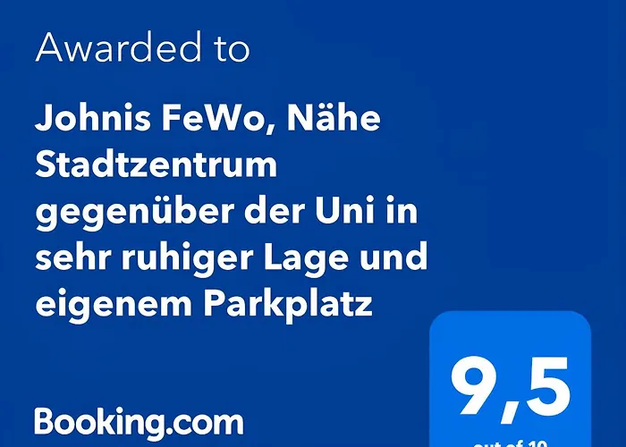 Johnis FeWo, Nähe Stadtzentrum - Uni in sehr ruhiger Lage mit Terrasse und eigenem Parkplatz