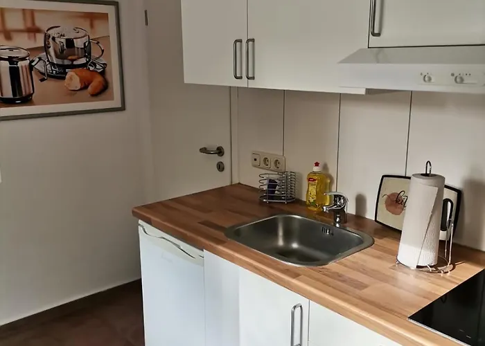 Appartement für 2 Personen Wohn und Schlafzimmer DuschBad Wi8