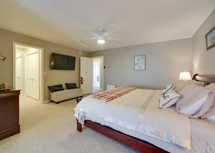 3 Blocks To Lake George Village: Spacious Home!