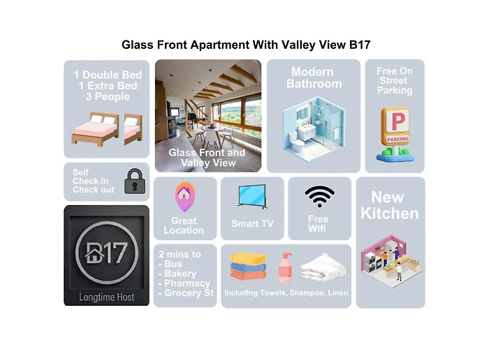Glass Front Apartment With Valley View B17