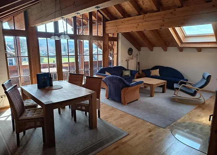 Ferienwohnung Huglfing mit Alpen Blick