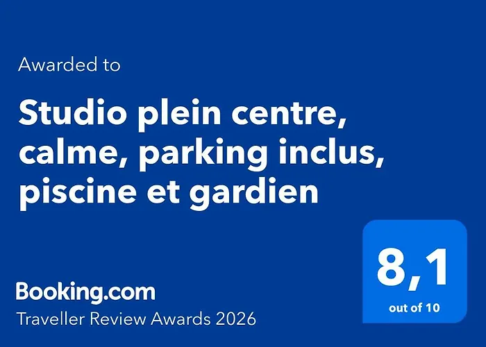 Studio Plein Centre, Calme, Parking Inclus, Piscine Et Gardien