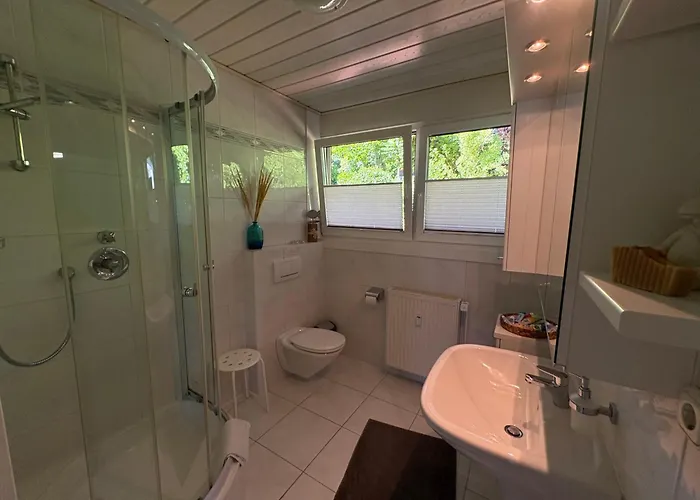 An der alten Mühle 1 Große Fewo 110 qm, sehr zentral gelegen, zwei Schlafzimmer, Südbalkon, Gartenterrasse&Wallbox
