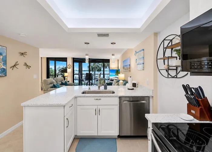 Waterfront Island Oasis! Heated Pool With Stunning View & 2 Full Bath