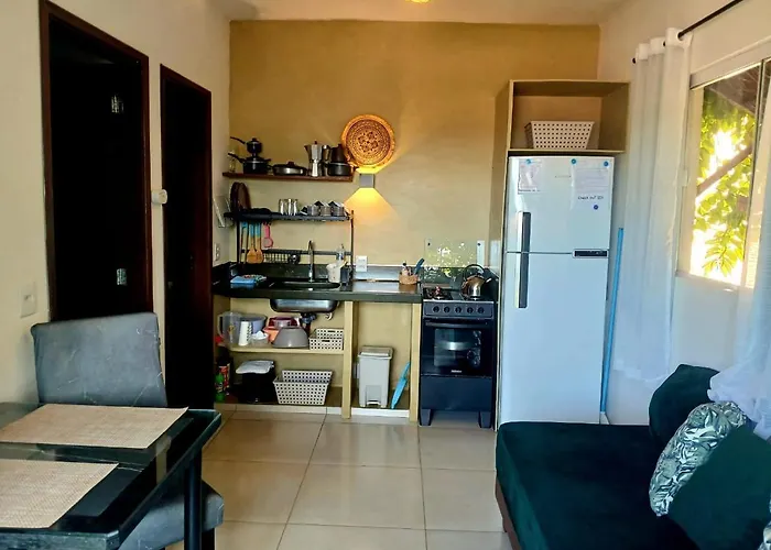 1 COCO BAMBÚ PIPA apto 1, a 200 m da praia e a 100 m do centro da cidade