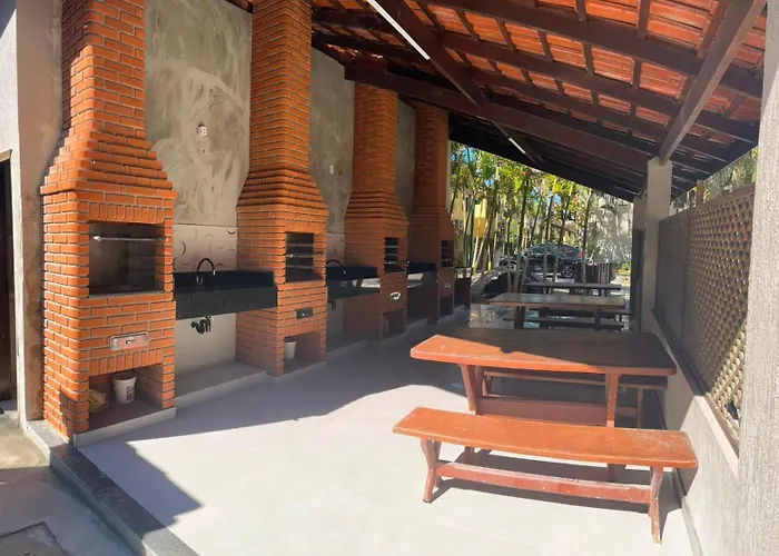 Flat Praia de Maresias - Exclusivo a 150m da praia - Cond Sun House