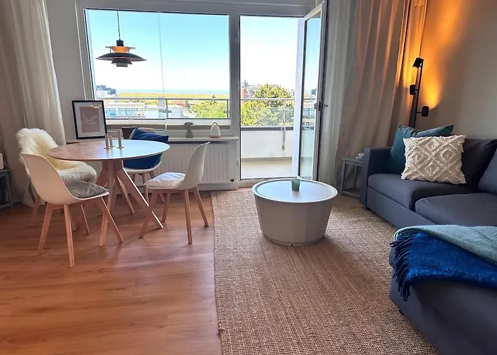 Sky&Sand Homes Dünenblick I Zentrale Wohnung mit Meerblick&Balkon
