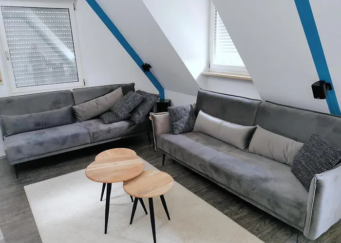 Ferienwohnung Lerchensteige auf 80m - Sauna, Bar, 3D-Fernseh, Wii, PS4